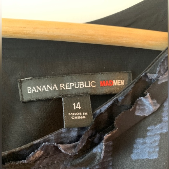 Bombshell midnight blue Banana Republic MadMen wiggle dress - Picture 6 of 7